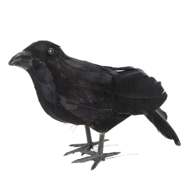 Halloween Black Crow Handmade Artificial Feathered Crow Photo Props