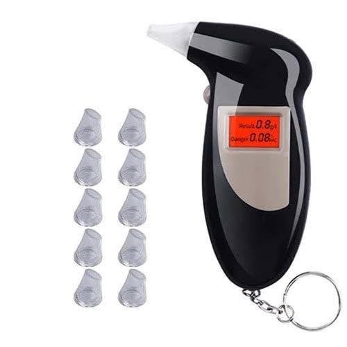 Digital LCD Alcohol Breathalyzer Tester With Mouthpieces