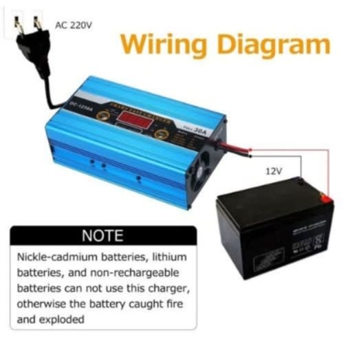 30A Smart Battery Charger With Digital Display