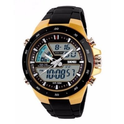 Sport Wrist Watch - Gold & Black