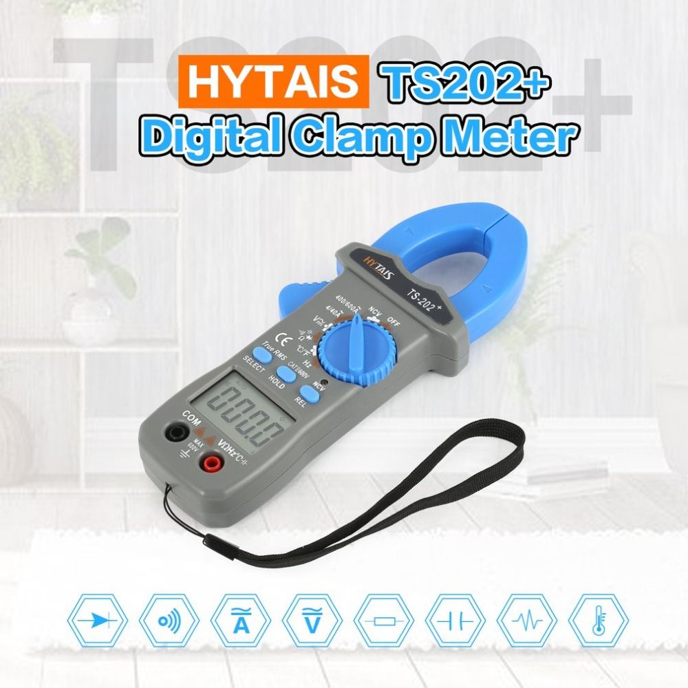 Hytais Ts202 Digital Clamp Meter True Rms Multimeter Ac Dc