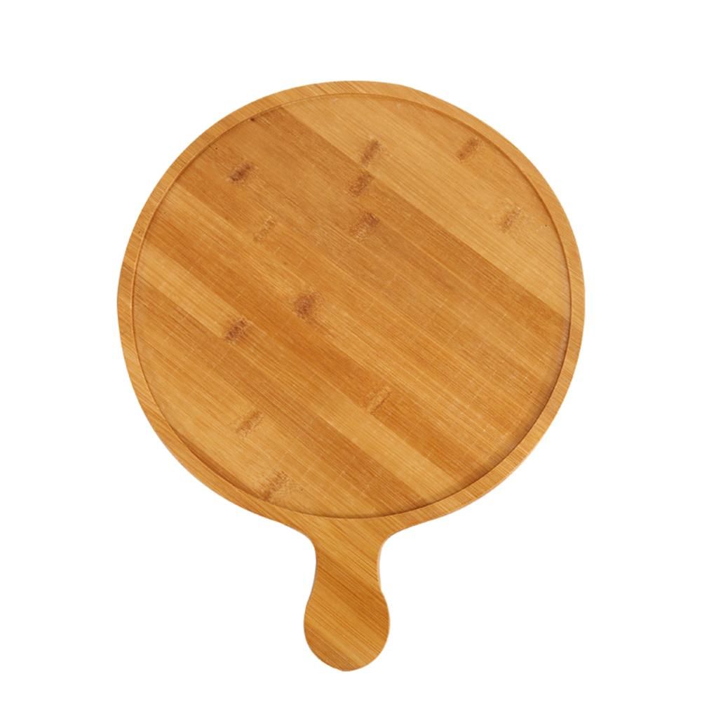 Bamboo Wooden Round Pizza Tray Cafe Dessert Pizza Tray 14