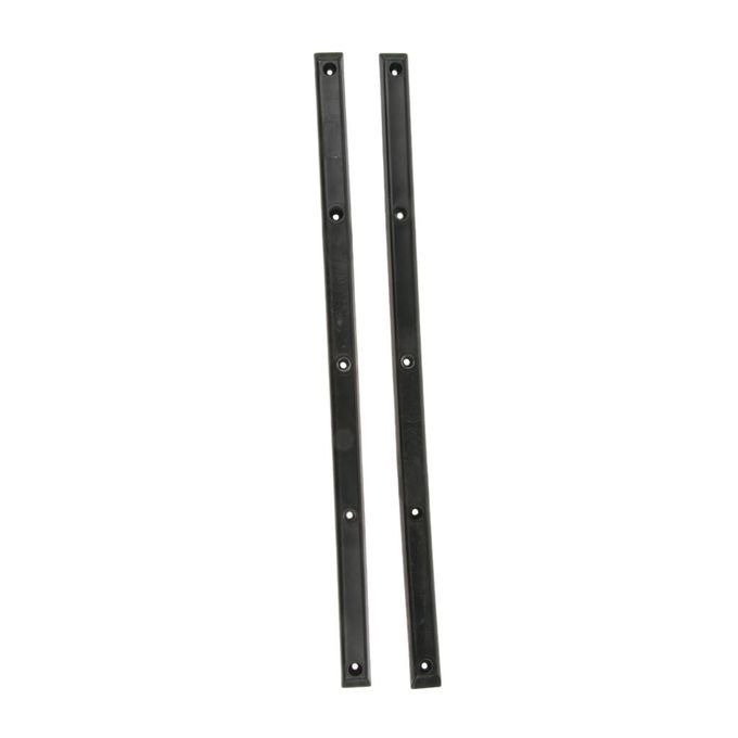 2pcs Longboard Skateboard Rails With Mounting Screws Outdoor Black