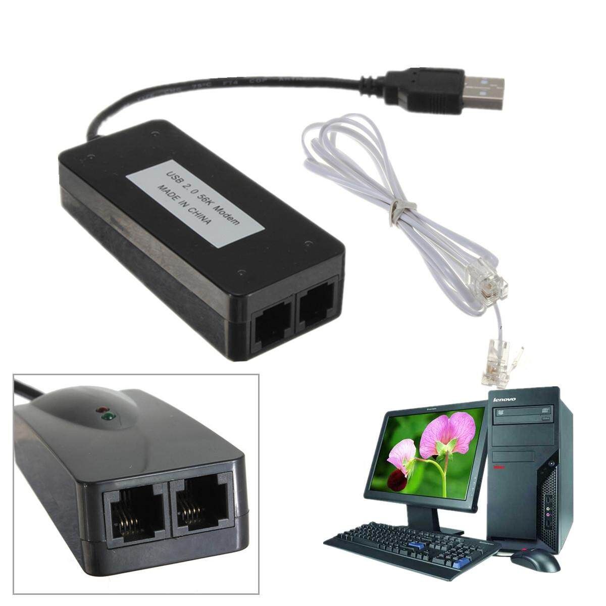 2 Dual Ports USB 56K V90 V92 External Dial Up Data Voice Fax Modem Vista Win7 XP