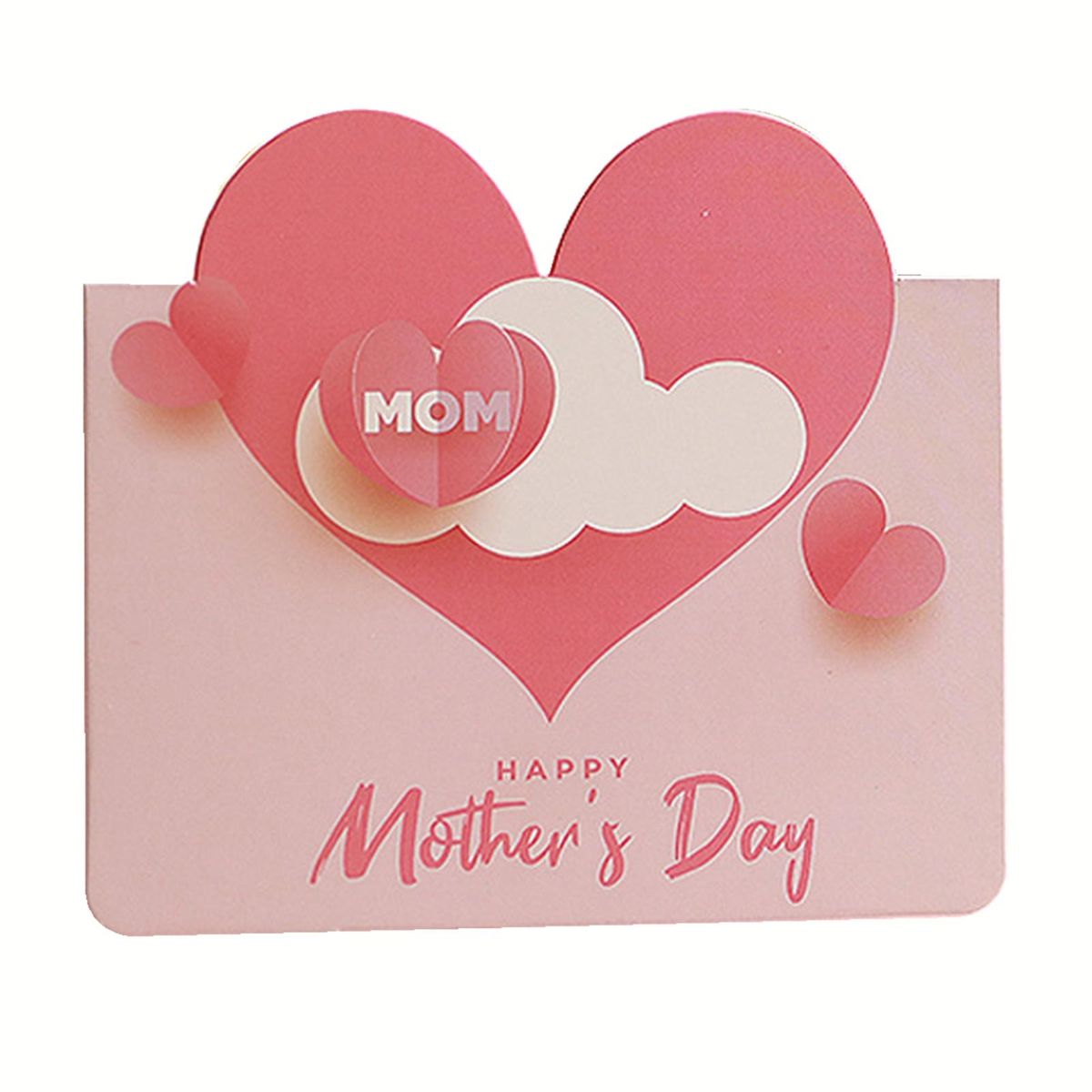 Greeting Card Love Bow Tie Gift Card Pink and Red