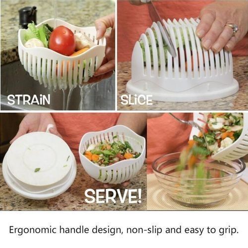 Salad Cutter Bowl Easy Salad Fruit Vegetable Washer And Cutter