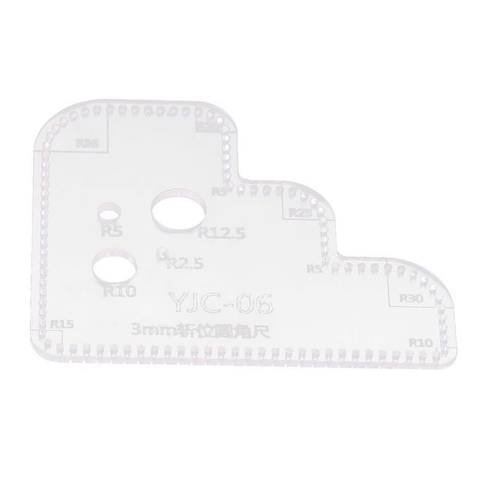 Acrylic Cut Circle Corner Stitching Template Stencil Leather Craft