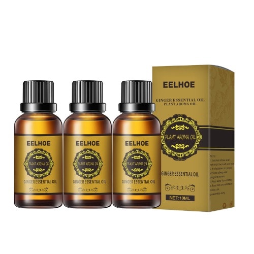 Ginger Oil Natural Essential Oils For Stomach Fat Reduction - 30ml X 3pcs