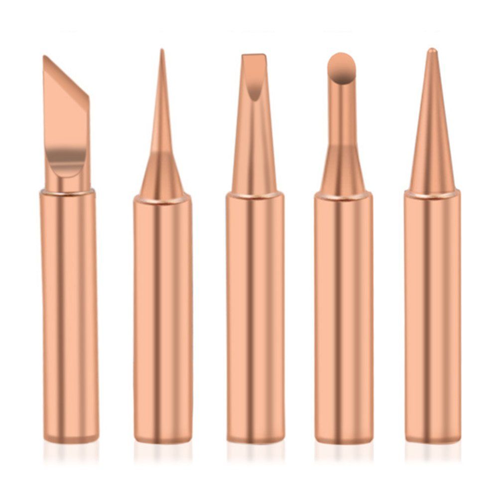 5p S/set   Iron Tips Pure  O Er 900M-T Tip Lead-free Solder Tips-copper Color