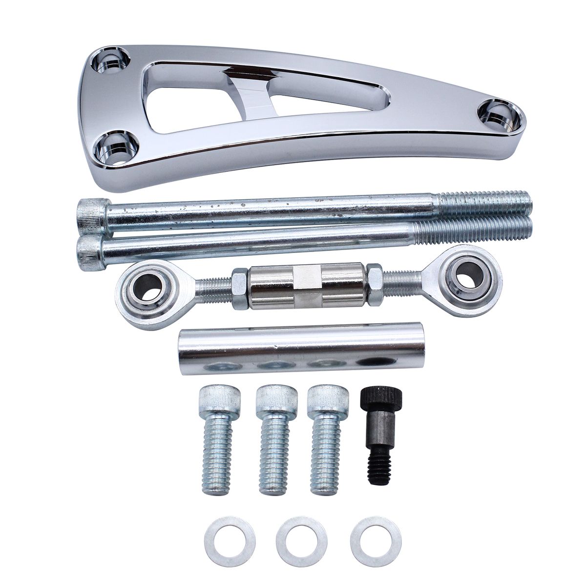 Long Water Pump Alternator Bracket Kit Chrome Electroplating