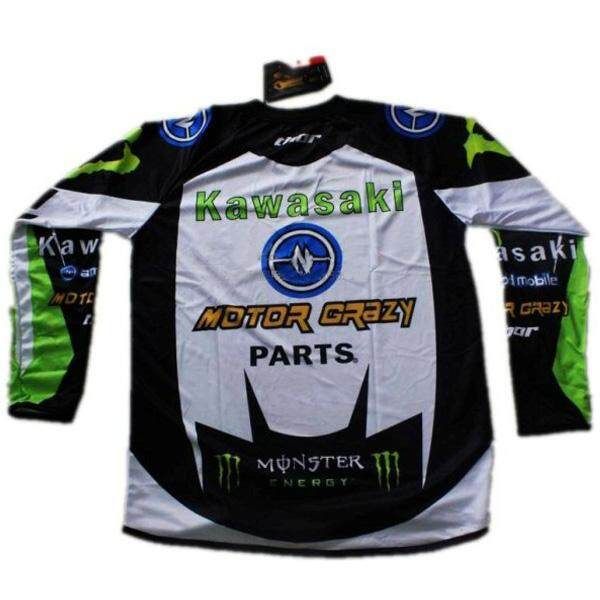 Auto Long-sleeved T-shirt Motorcycle Racing Jersey For Kawasaki XL