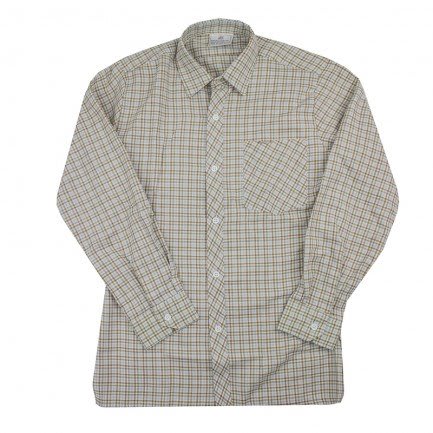 Boy's Brown Checked Long Sleeved Formal Shirt