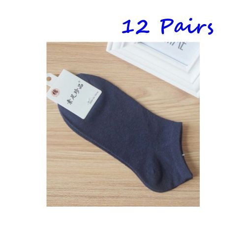 Sharp Cotton Ankle Sock A Dozen (12 Pairs)- Navy Blue