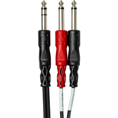 HosaTech STP-202 2m 1/4'' TRS to Dual 1/4'' TS Insert Cable