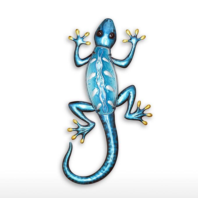 Blue Gecko Wall Hanging Animal Wall Art Lizard Indoor-