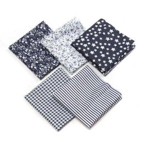 Fabric Cotton Bundles  Quarters Polycotton Mat - Navy (Navy)