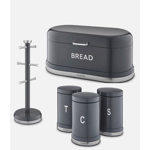 Belle Bread Bin - Canisters - Mug Tree Pole Kitchen Set - 3 Sets