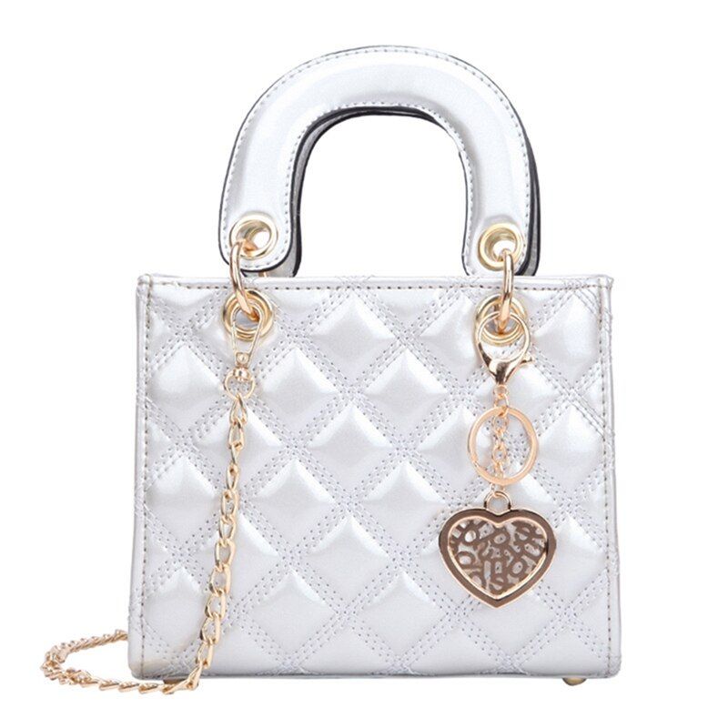 Summer Bags For Women Plaid Jelly Bag Candy Color Flap Mini Designed Ladies Shoulder Chain Tote Messenger Crossbody HandBag 2019(#Silver)
