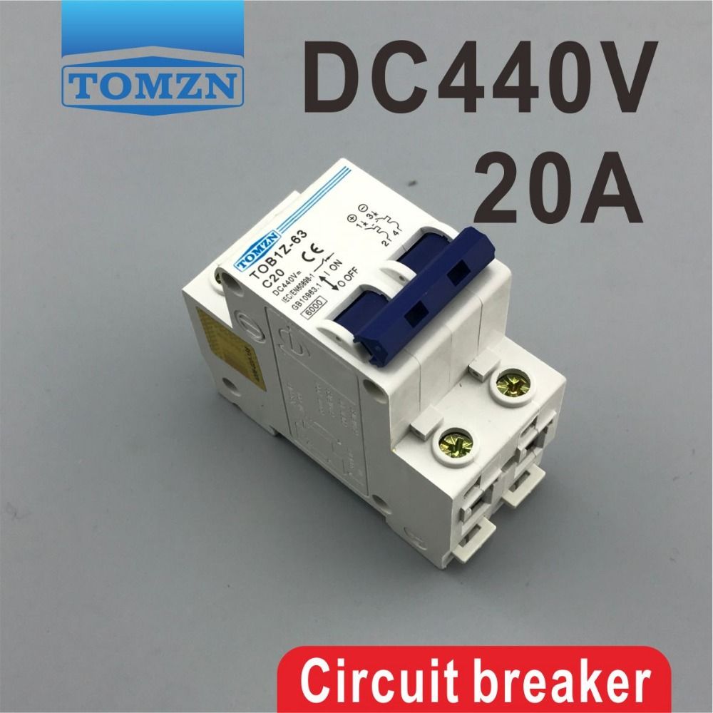 2P 20A DC 440V Direct Current Circuit Breaker