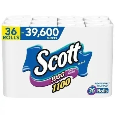 Scott Barber Mark Scott Bath - Toilet Tissue - 36 Rolls - 1100 Sheets Per Roll