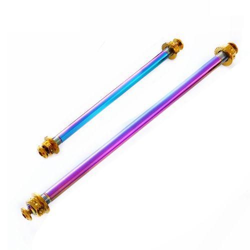 2Pcs Front Rear Wheel Axle Multicolor M10-188MM Mid Axis