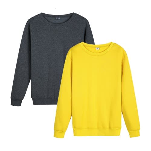 Pack Of Two Unisex Sweaters - Dark Grey And Yellow