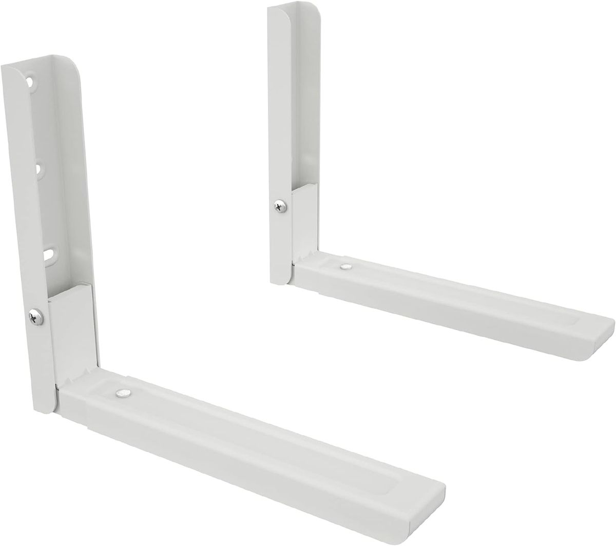 2Pcs Universal Microwave Holder Brackets Wall Mounting With Extendable 440mm White