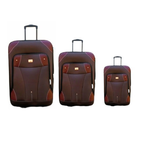 Medium Size Compact Trolly Luggage Traveling Box - Brown