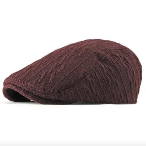 Unisex Knitted Woolen Panama Hat - Wine
