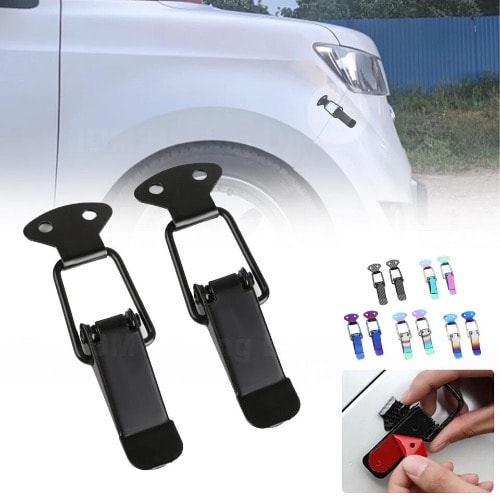 2pcs Fastener Clip - Universal Security Lock Clip Kit - Bumper Quick Release Hook
