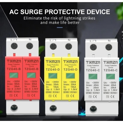 AC Surge and Lightning Protector - SPD1p+n 20ka~40ka C ~275vac