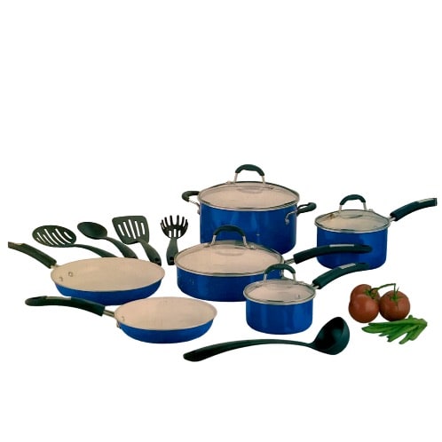 Ceramic Non-stick Cookware Set - 15Pieces