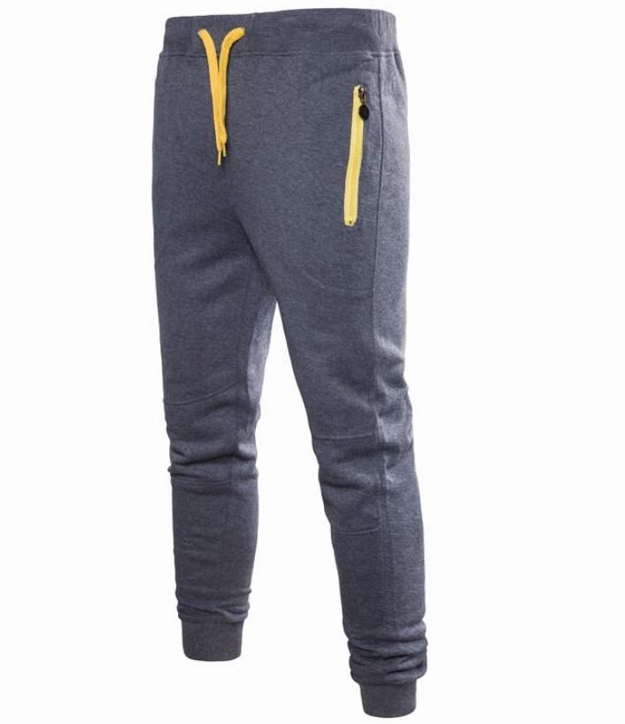 High Quality Sports Pants for Mens Hip-Hop Joggers Informal Fitness With Pockets And Zipper