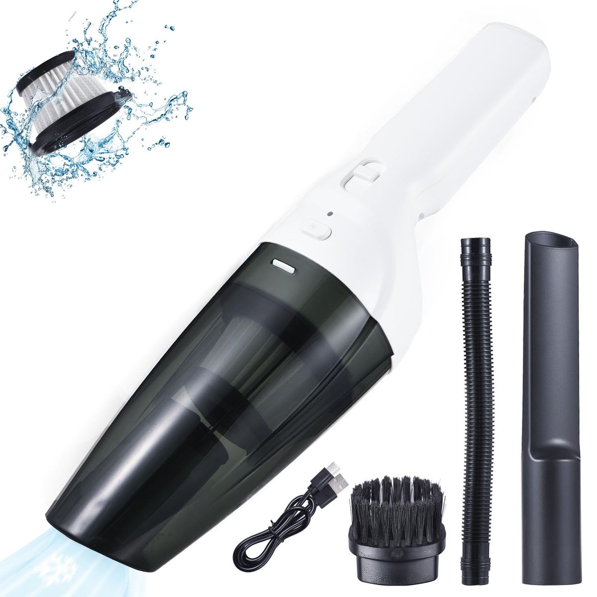 Aoresac Handheld Vacuum Cordless 8000Pa Powerful Suction with Fast Charging Dock 20 Mins Runtime HEPA Filter 100W High Power Portable Lightweight Cleaner Rechargeable Hand Held Vacuum Cleaner for Home Office Car