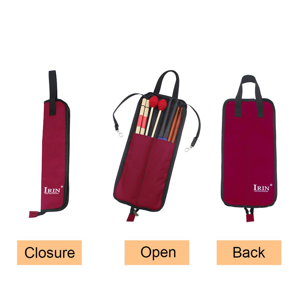 Drumsticks Bag Waterproof Drum Sticks Case Holder For Drummer Red