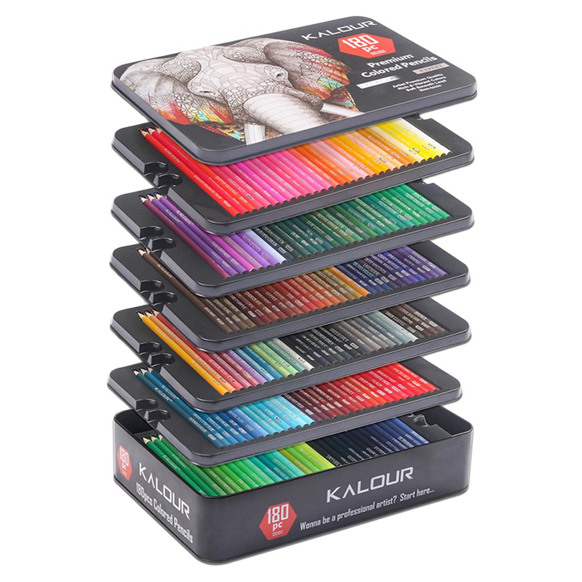 Colored Pencils For Adult Coloring Books, Soft 180 Colored