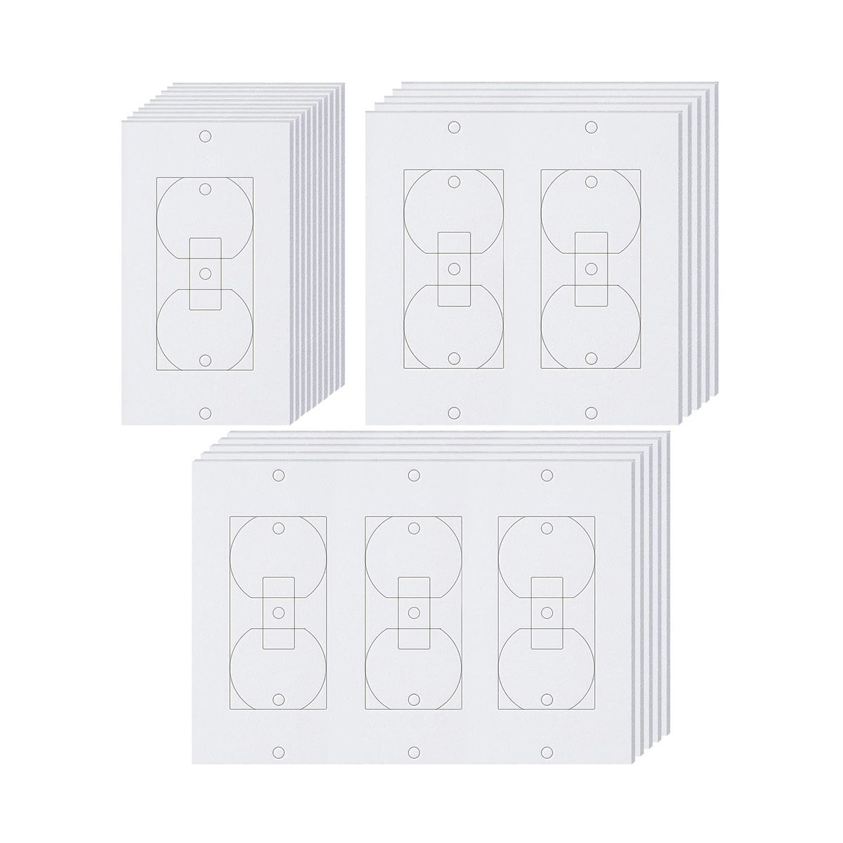 20Pcs Wall Insulation Outlet Insulators SealersElectrical Outlet Insulation Pads for Wall Light Switch Socket