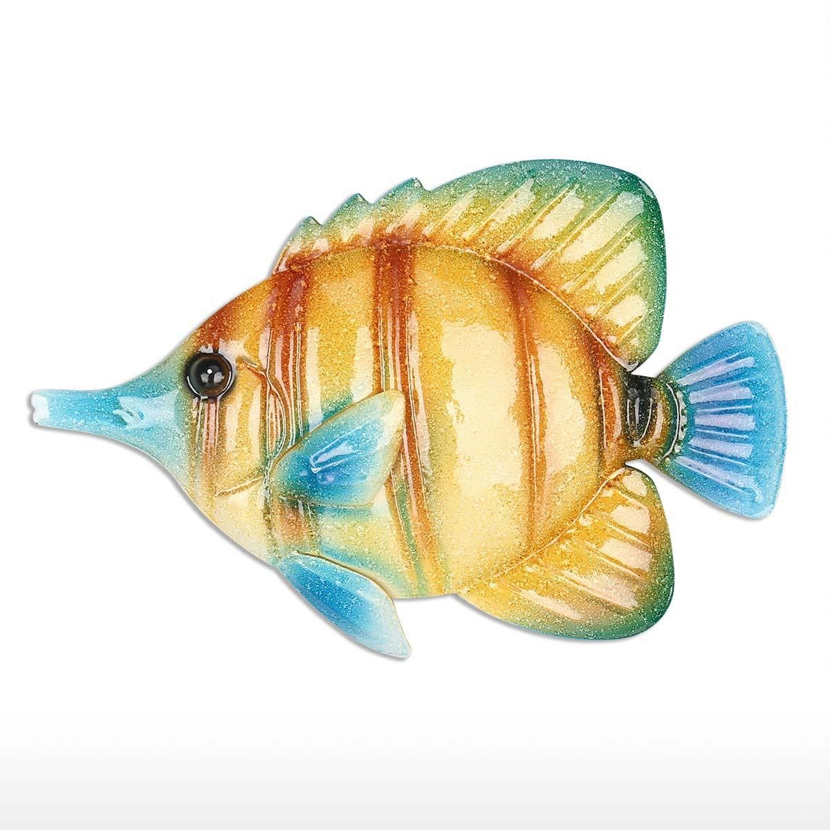 Tropical Fish Wall Hanging 1 Iron Wall Decor Creative Ornament Craft 10.2