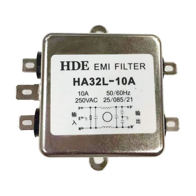 Single Phase AC EMI Filter, HA32L-10A 250VAC 50Hz/60Hz Anti