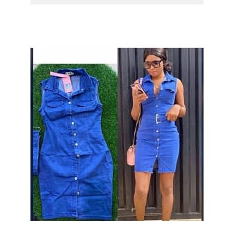 Ladies' Denim Midi Dress