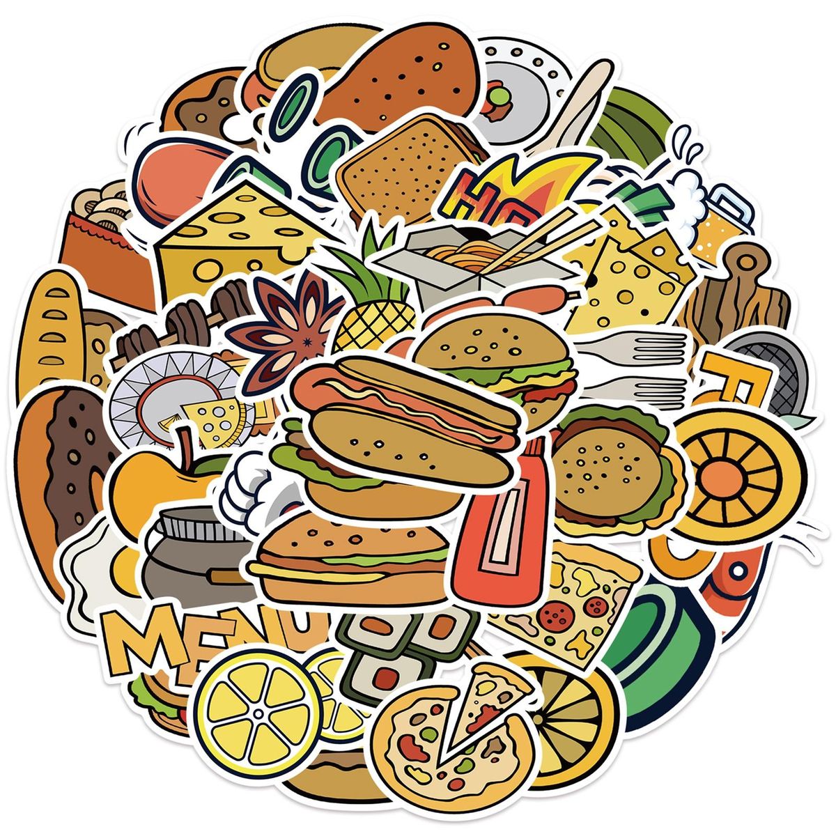 50PcsSet Laptop Stickers Cartoon Graffiti Decals Water Bottle Motorcycle Stickers