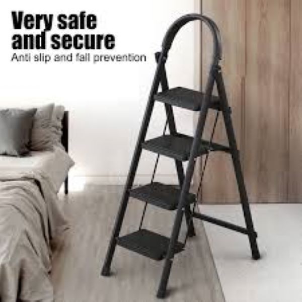 Multipurpose 4 Step Foldable Steel Ladder (Home&Office)