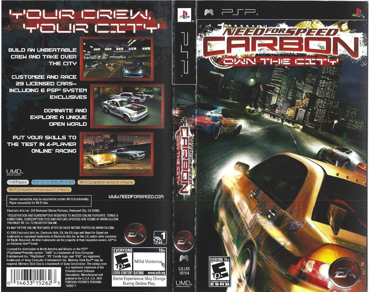 Need For Speed Carbon: Own The City PSP Game