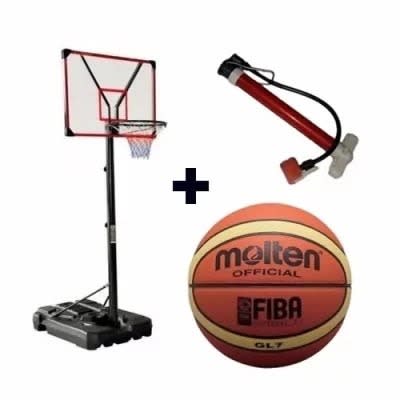 Basket Ball Stand With Hop & Net Basketball Pump