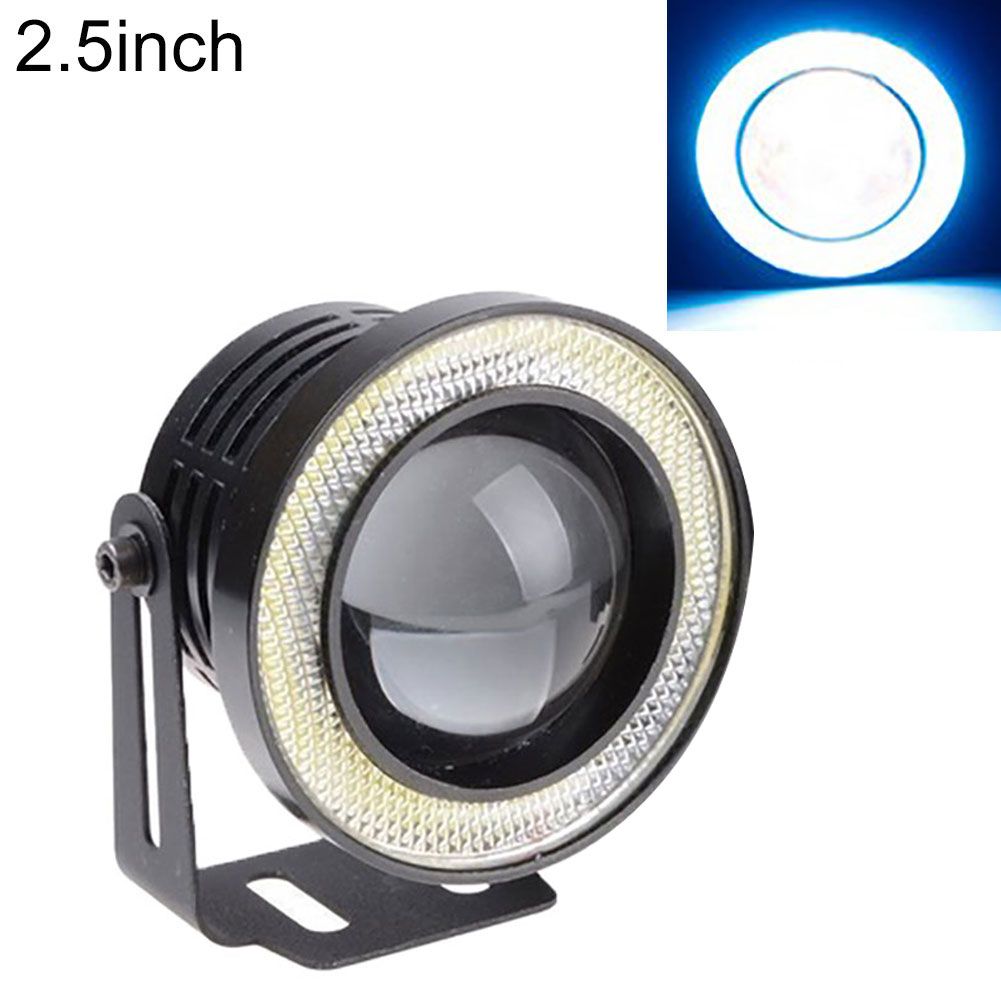 30W Car LED COB Halo Ring Angel Eyes Light Headlight DRL Driving Fog Lamp Bulb-Ice Blue Ring