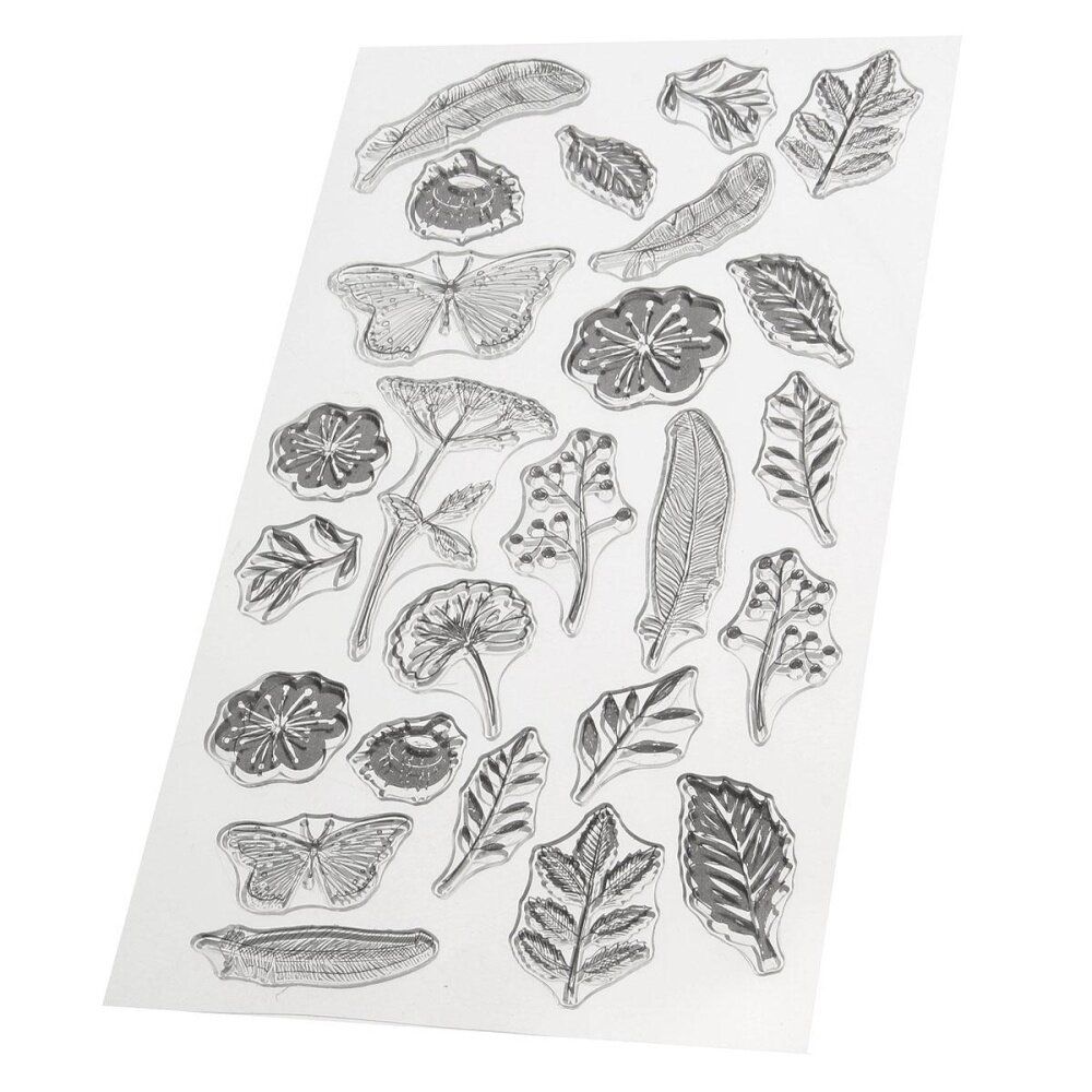 Flower Butterfly Transparent Clear Silicone Stamps For DIY Scrapbooking Kids Christmas Fun Decoration Supplies