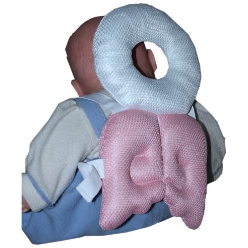 Unisex Baby Head Protector- Pink And White