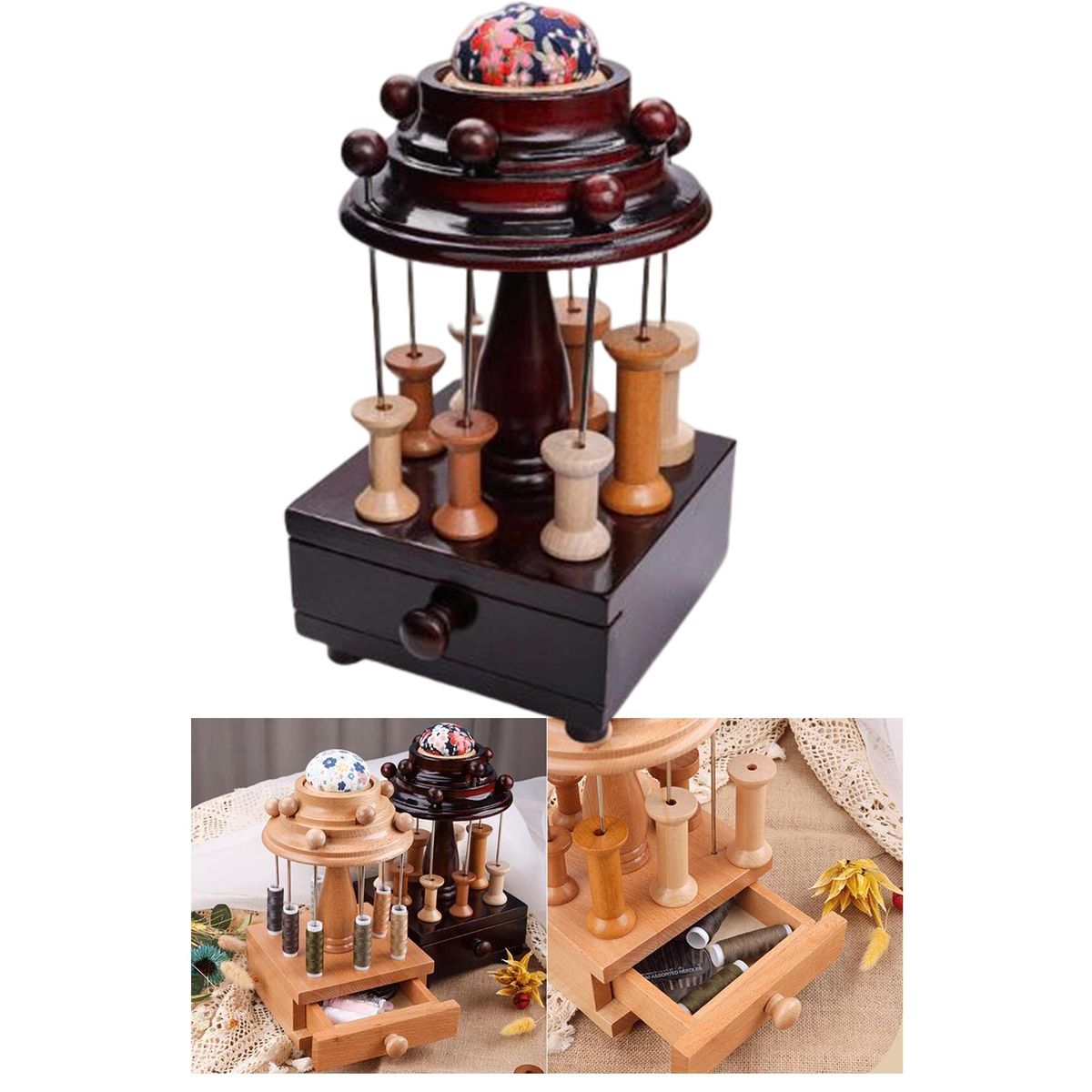 Sewing Storage Drawer Multipurpose Removable For Tailor Wooden Sewing