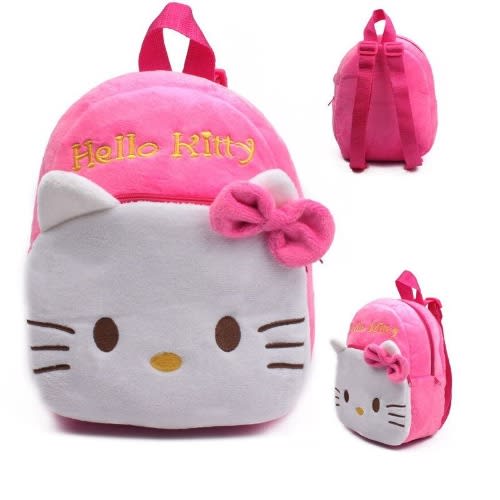 Kids Pink Kitty Cartoon Character Bag For 1-3 Years