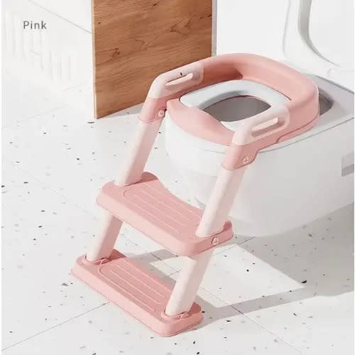 Adjustable Soft Cushion Baby Potty Trainer Seat With Ladder